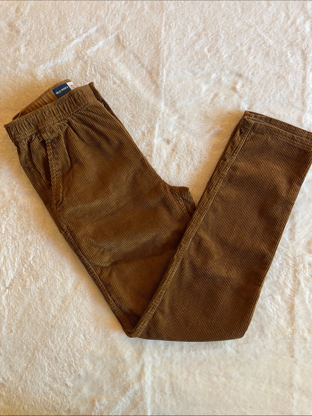 Old Navy Brown Corduroy Boys Pants with Elastic Waist  SZ 18